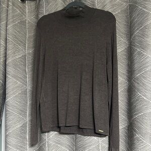 T Tahari Chocolate Knit Sweater
